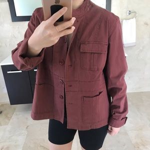 Sanctuary Burgundy Utility Jacket - Size S